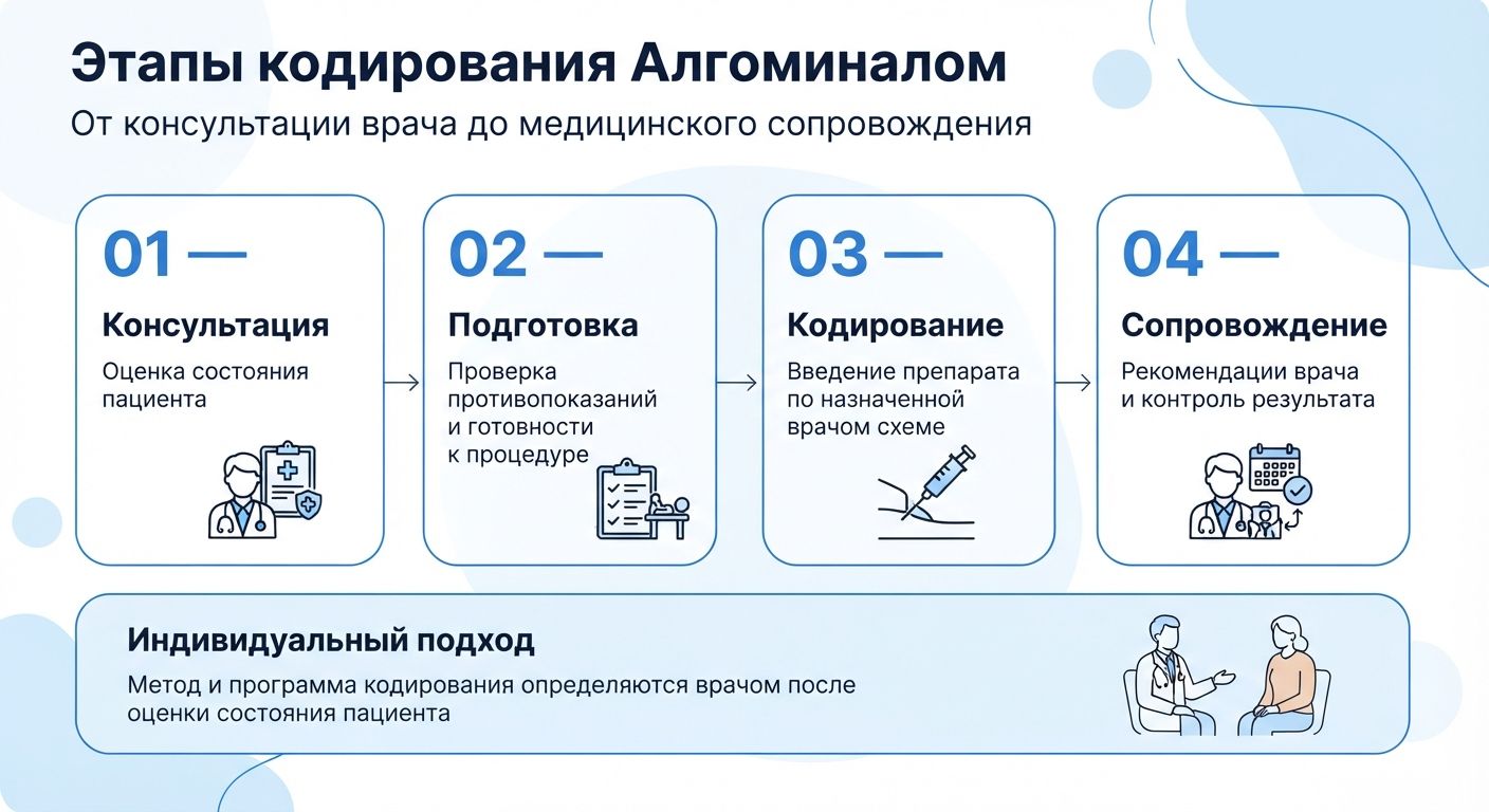 Кодирование препаратом «Алгоминал» в Ефремове инфографика